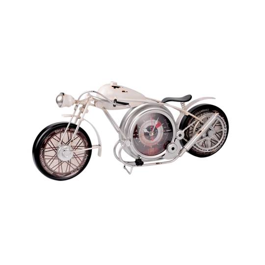 Motorcycle Clock White